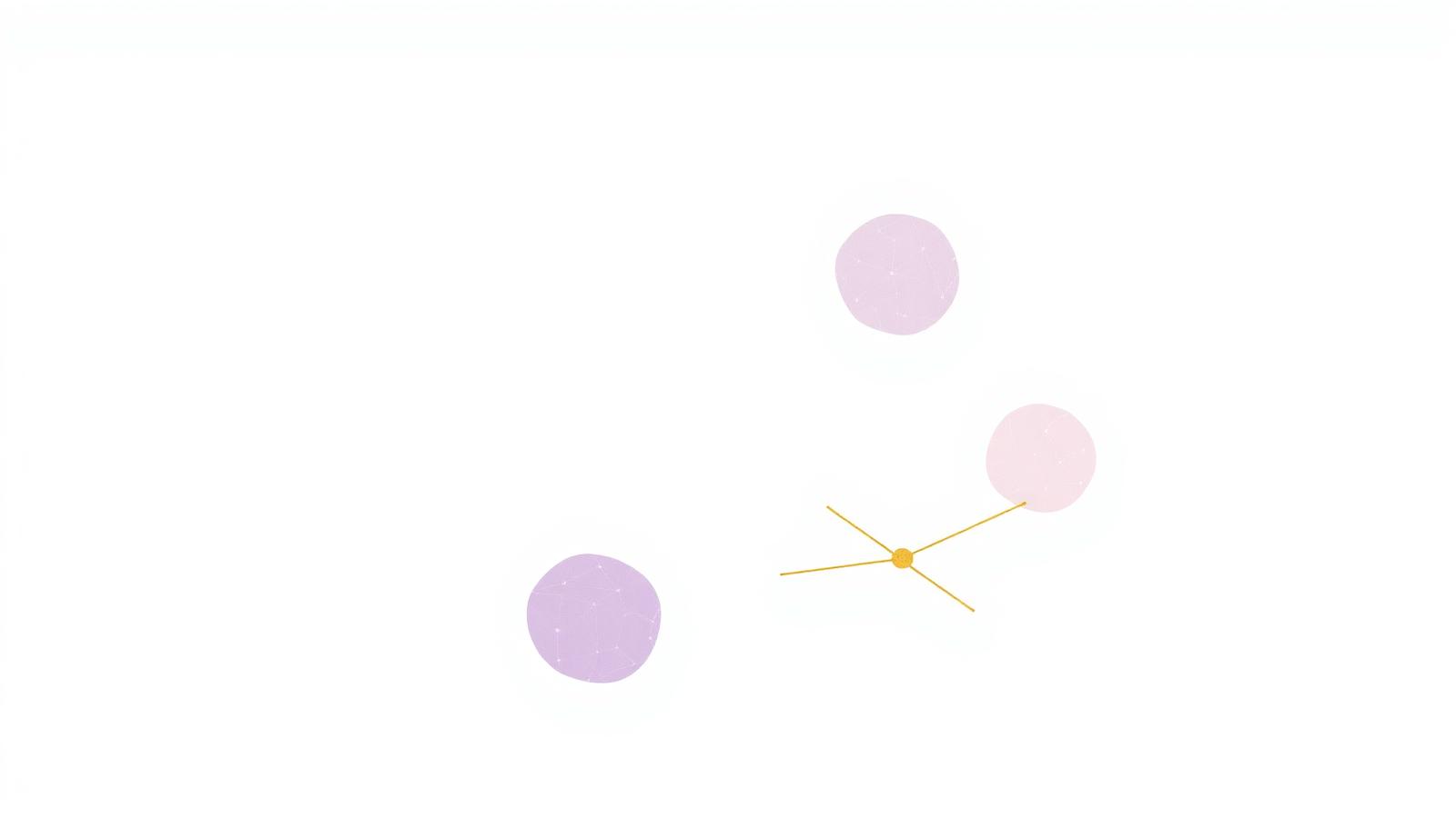 Connected lilac circles illustrating a small MarComm team